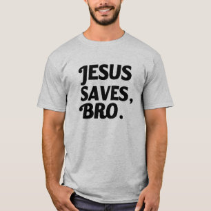 イエス・キリストは、Broの男性ワイシャツ救います Tシャツ