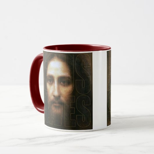 イエス・キリストはEKLEKTIXによって素晴らしいギアを救います マグカップ (正面左)