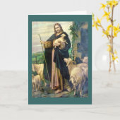 イエス・キリストよい羊飼いの悔やみや弔慰カード カード (黄色い花)