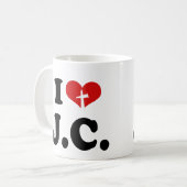 イエス・キリストを愛する コーヒーマグカップ (正面左)
