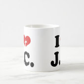 イエス・キリストを愛する コーヒーマグカップ (中央)