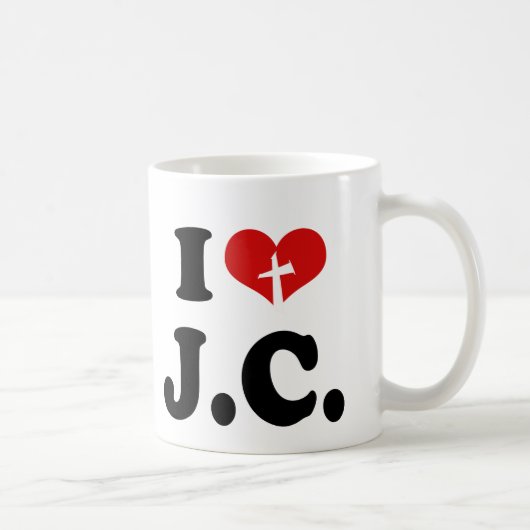 イエス・キリストを愛する コーヒーマグカップ (右)
