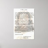 イエス・キリストを描写したシーザーへのピラトの手紙 キャンバスプリント (正面)