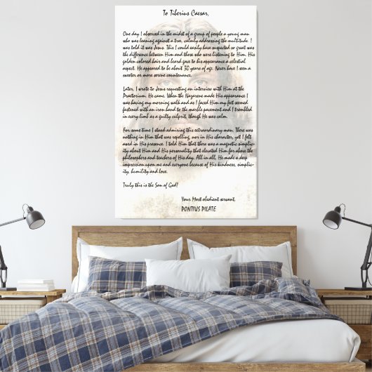 イエス・キリストを描写したシーザーへのピラトの手紙 キャンバスプリント (インサイチュ (寝室))