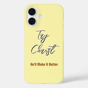 イエス・キリストを試してみよう - 彼はあなたの人生をより良くしてくれる iPhone 16ケース