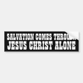 イエス・キリストを通した救助 バンパーステッカー (正面)