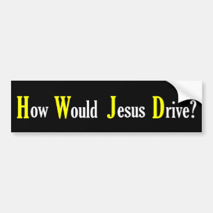 イエス・キリストドライブ-バンパーステッカーいかにか バンパーステッカー