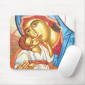 イエス・キリストビザンチンの宗教アイコン金ゴールドのマドンナ マウスパッド (マウス)