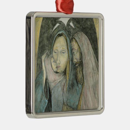 イエス・キリストメリーヨセフの出生の宗教クリスマス メタルオーナメント (右)