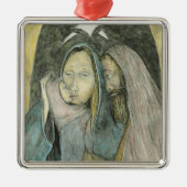 イエス・キリストメリーヨセフの出生の宗教クリスマス メタルオーナメント (正面)