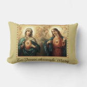 イエス・キリストメリー及びセントジョーゼフのカトリック教徒の祈りの言葉 ランバークッション (正面)