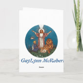 イエス・キリストライオンおよび子ヒツジ シーズンカード (裏面)