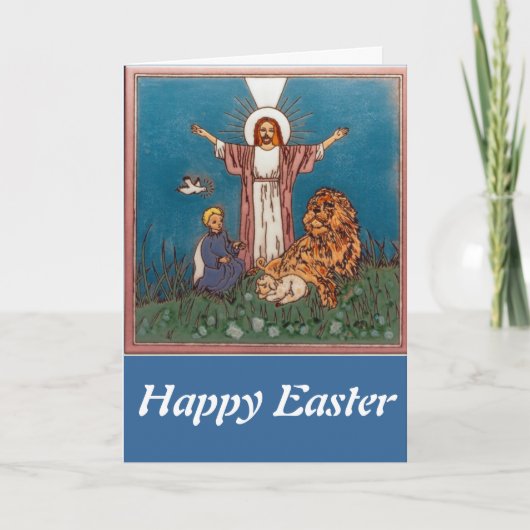 イエス・キリストライオンおよび子ヒツジ シーズンカード (正面)