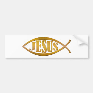 イエス・キリスト及び魚の記号 バンパーステッカー