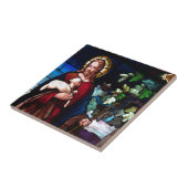 イエス・キリスト子ヒツジのデザインのガラス芸術の運命 タイル (側面)