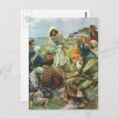 イエス・キリスト山説教ヴィンテージ ポストカード (正面/裏面)