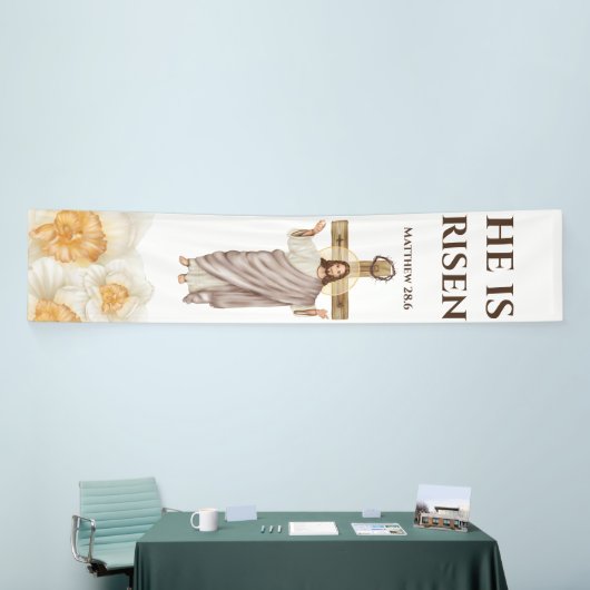 イエス・キリスト彼はカトリックのフローラ 横断幕 (トレードショー)