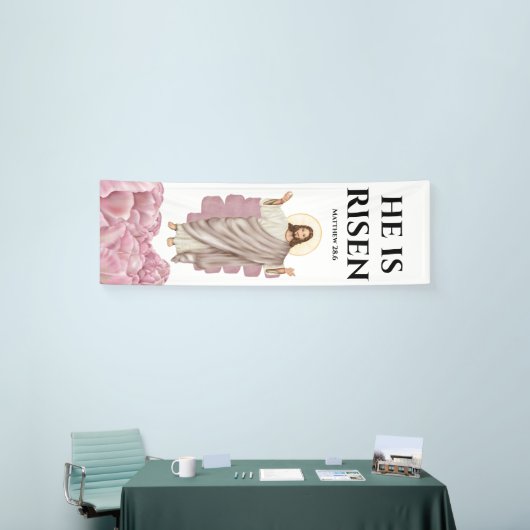 イエス・キリスト彼は天に昇った 横断幕 (トレードショー)