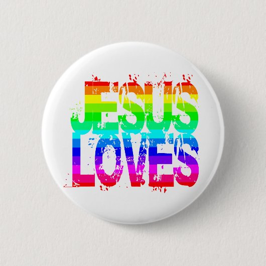 イエス・キリスト愛 缶バッジ (正面)
