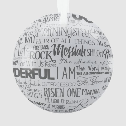 イエス・キリスト教のクリスマス装飾品の名前 オーナメント (裏面)