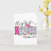 イエス・キリスト教のハッピーイースター女の子として生まれる カード (黄色い花)