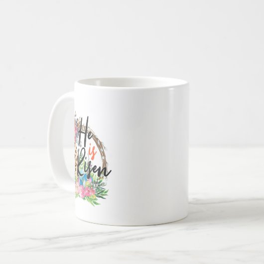 イエス・キリスト教のハッピーイースター女の子として生まれる コーヒーマグカップ (正面左)