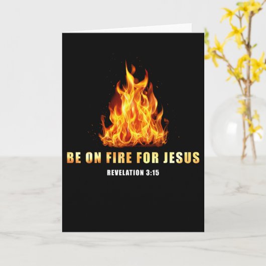 イエス・キリスト教の信仰の賜物に火を付ける カード (黄色い花)