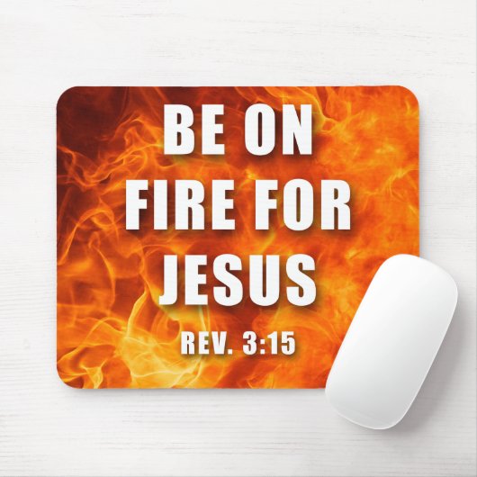 イエス・キリスト教の信仰の賜物に火を付ける マウスパッド (マウス)