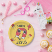 イエス・キリスト教の子供たちのパーティープレートに詰まる ペーパープレート (パーティー)