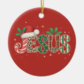 イエス・キリスト教の宗教ことわざ信仰聖句 セラミックオーナメント (正面)