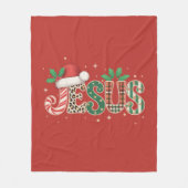 イエス・キリスト教の宗教ことわざ信仰聖句 フリースブランケット (正面)