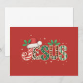 イエス・キリスト教の宗教ことわざ信仰聖句 招待状 (正面/裏面)