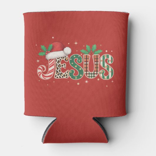 イエス・キリスト教の宗教ことわざ信仰聖句 缶クーラー (正面)