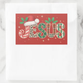 イエス・キリスト教の宗教ことわざ信仰聖句 長方形シール (バッグ)