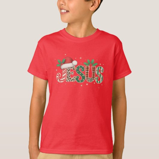 イエス キリスト教の宗教的発言 信仰 聖書の言葉 Tシャツ (正面)