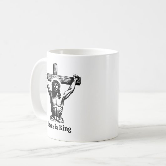 イエス・キリスト教の聖書聖句カスタムの黒人王 コーヒーマグカップ (正面左)