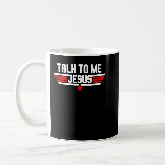 イエス・キリスト教のTシャツに対する宗教的な話 コーヒーマグカップ (左)