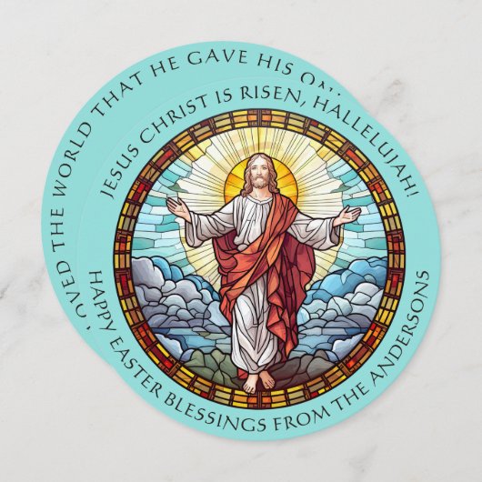 イエス・キリスト教カトリック復活祭 シーズンカード (正面/裏面)