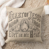 イエス・キリスト教ヴィンテージ・カトリックのハート クッション (ブランケット)