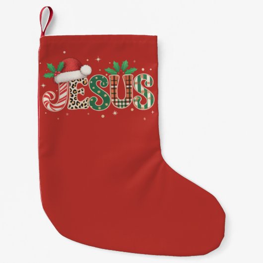 イエス キリスト教 信仰 聖書の言葉 スモールクリスマスストッキング (正面)