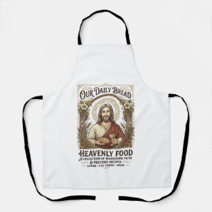 イエス・キリスト料理本レシピカード 美意識高いヴィンテージTシャツ エプロン