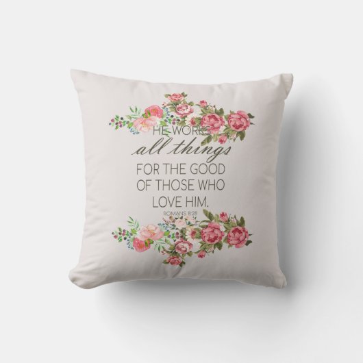 イエス・キリスト枕イエスは行くためにあらゆる事を行う クッション (正面)