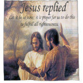 イエス・キリスト洗礼のイメージ1 シャワーカーテン (正面)