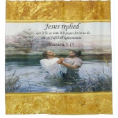 イエス・キリスト洗礼のイメージ2 シャワーカーテン (正面)