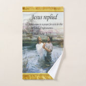 イエス・キリスト洗礼のイメージ2 バスタオルセット (ハンドタオル)