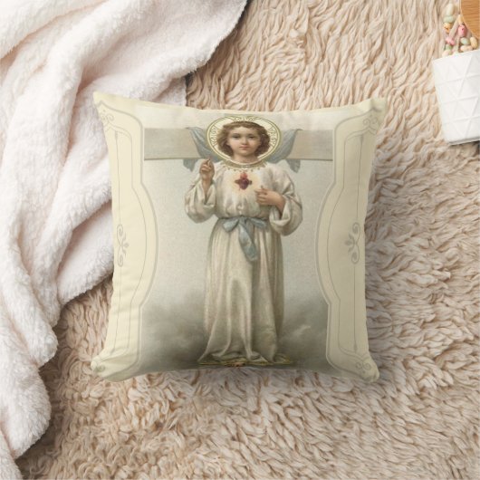 イエス・キリスト神聖なハートの十字 クッション (ブランケット)