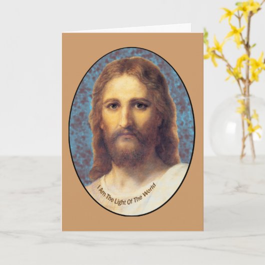 イエス・キリスト私は世界プロダクトのライトです カード (黄色い花)