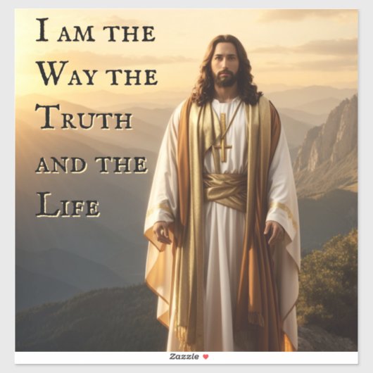 イエス・キリスト私は人生の真実の道である シール (シート)