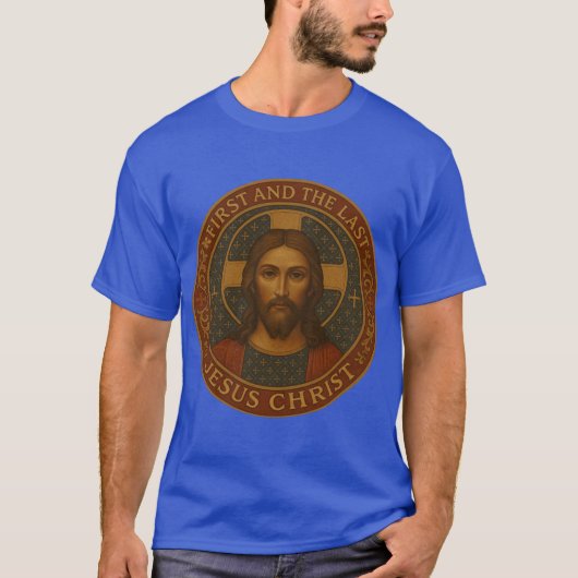 イエス・キリスト第一と最後の少年 Tシャツ (正面)