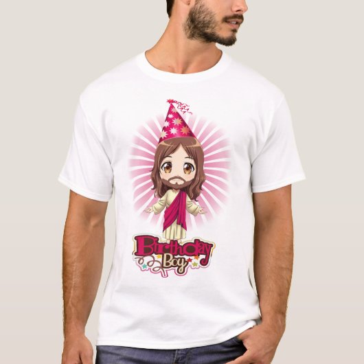 イエス・キリスト誕生日の男の子日曜日 Tシャツ (正面)
